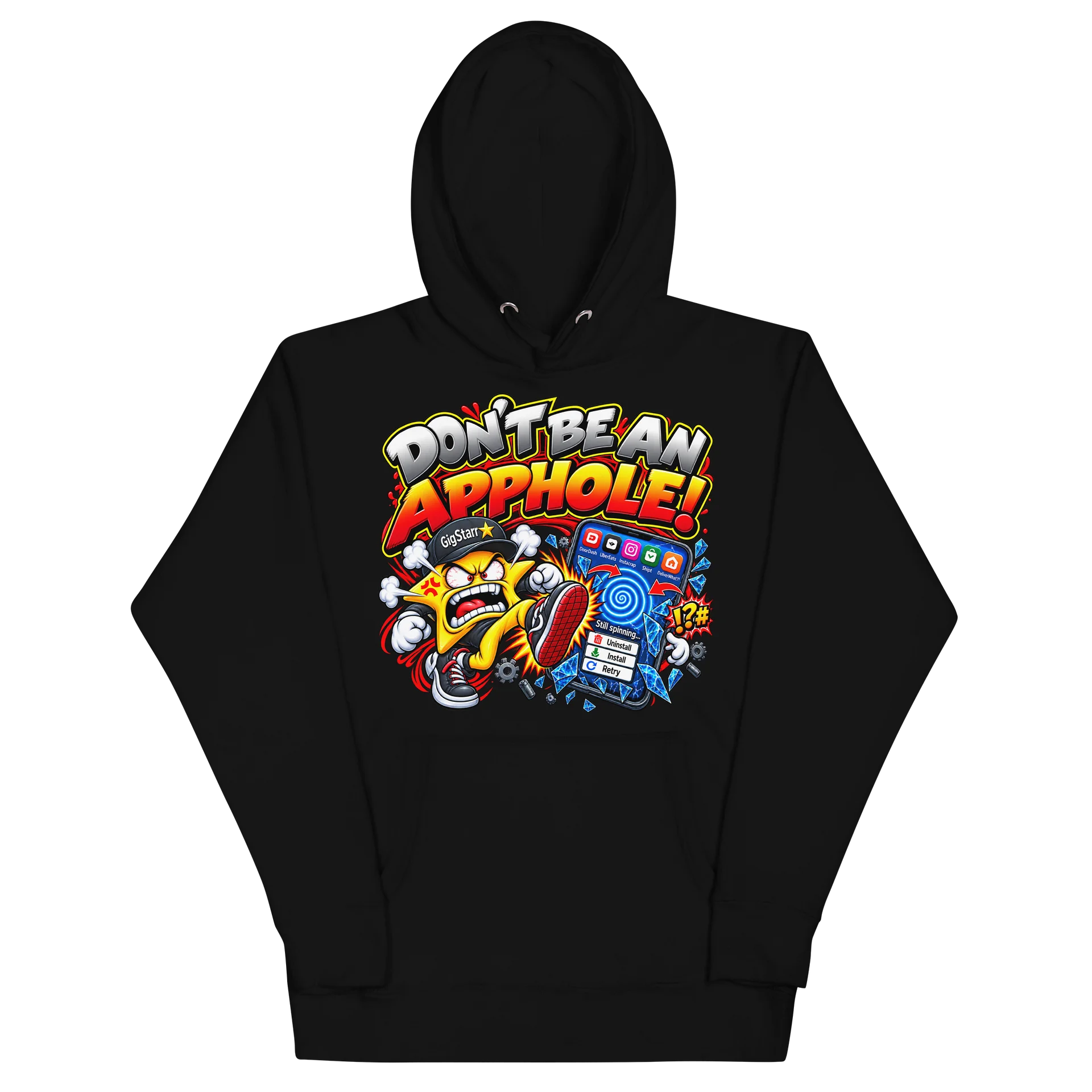 Don’t Be an Apphole – Gig Worker Rant Hoodie product image (3)