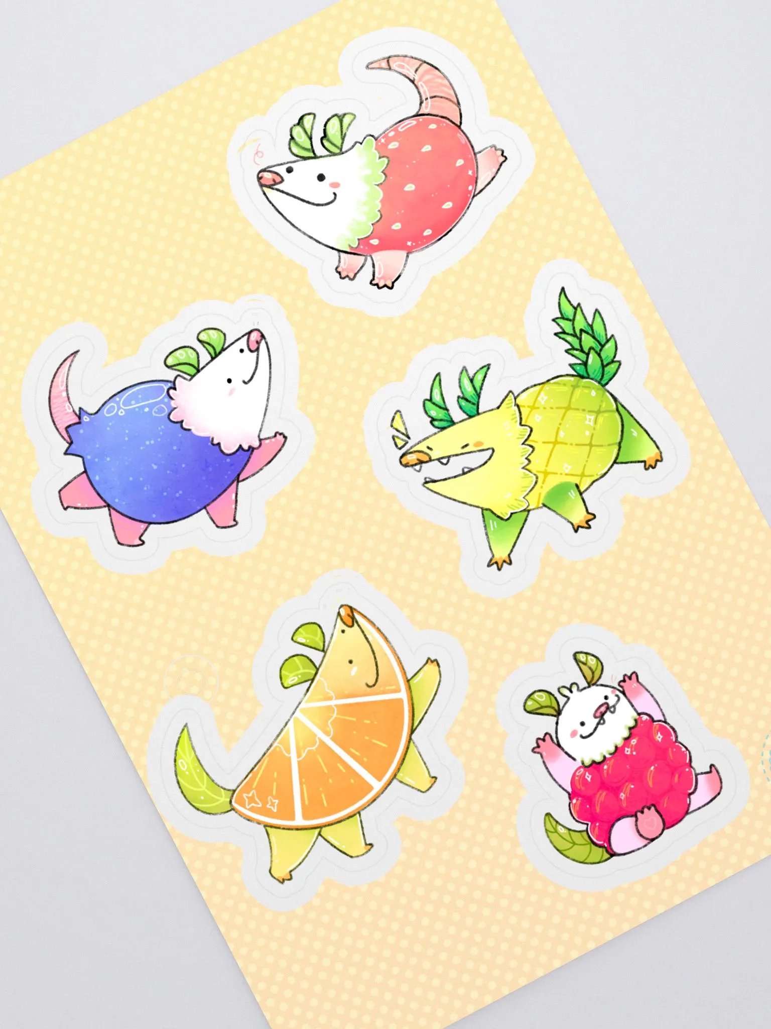 FRUIT POSSUM STICKER SHEET product image (1)