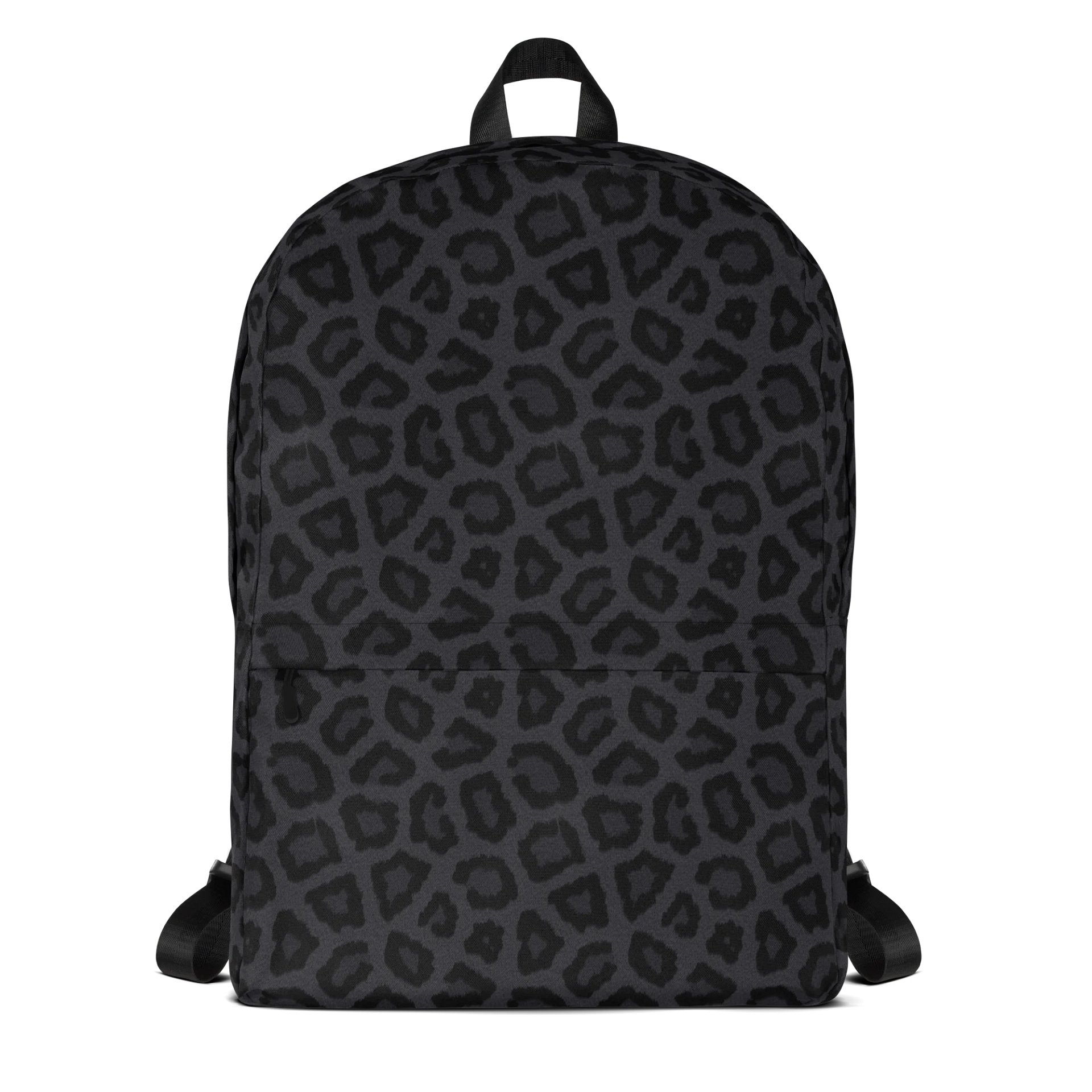 Black Leopard Print Backpack Stylish Durable Travel Bag product image (1)