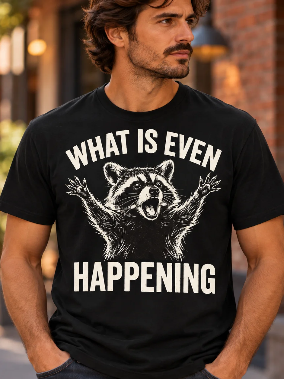 What Is Even Happening Raccoon Tee product image (2)