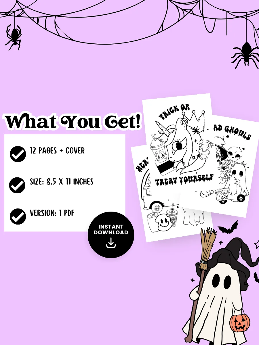 ADULT SPOOKY HALLOWEEN COLORING PAGES product image (4)