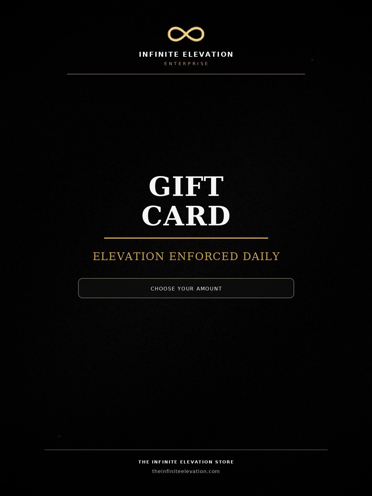 The Infinite Elevation Store Gift Card (A meaningful gift of Elevation) product image (1)
