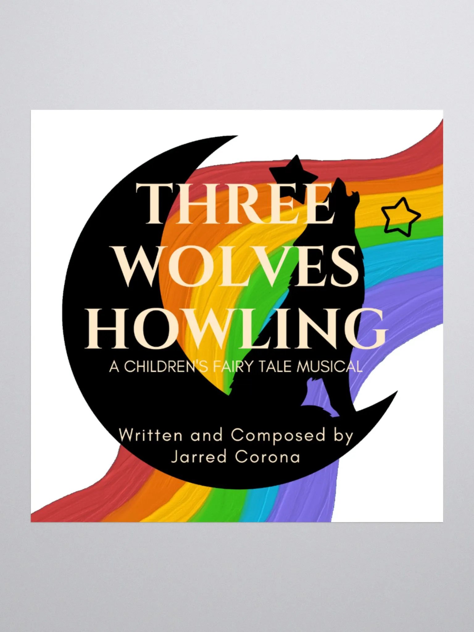 Three Wolves Howling Stickers 1 product image (1)