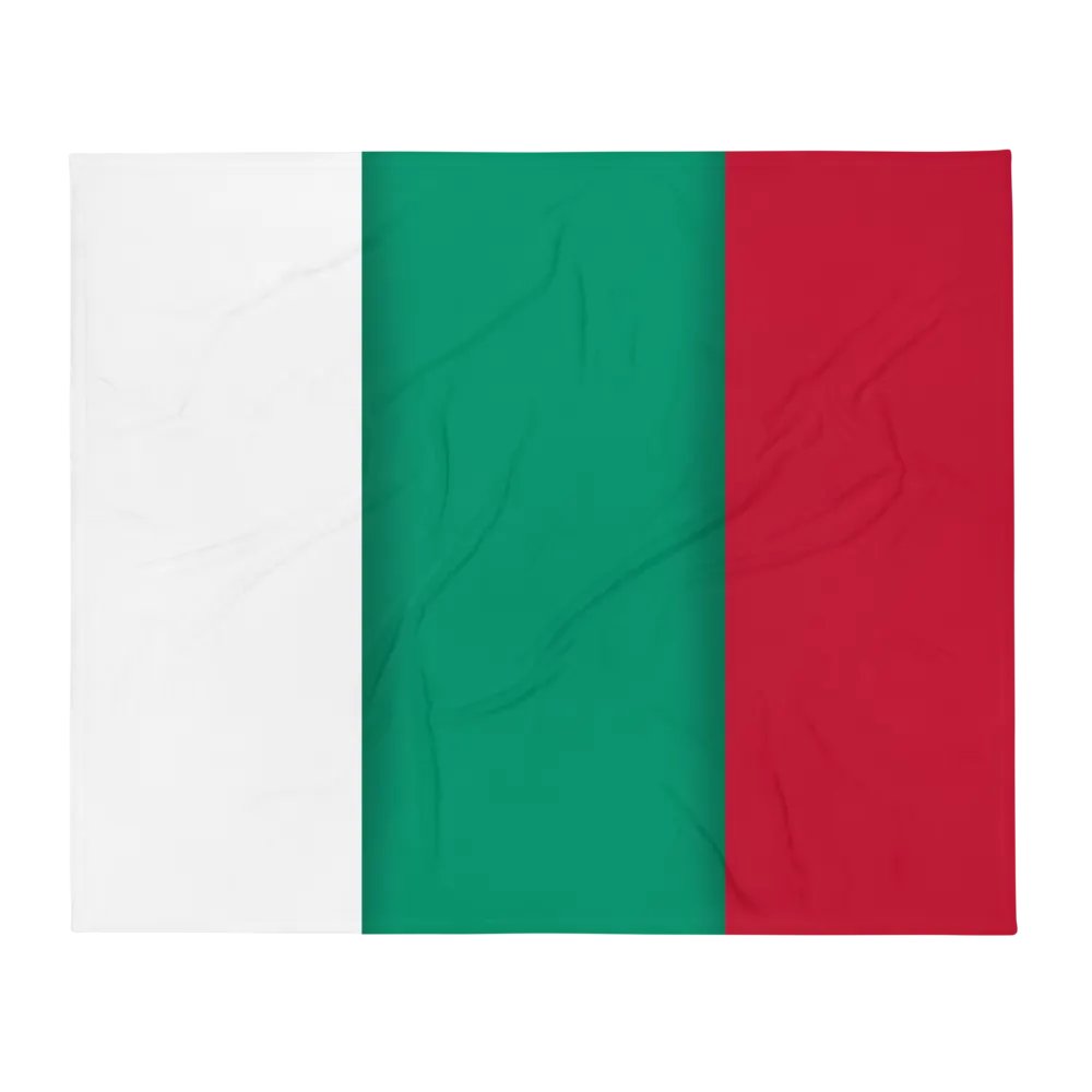 White Green Red Flag Colored Throw Blanket product image (2)