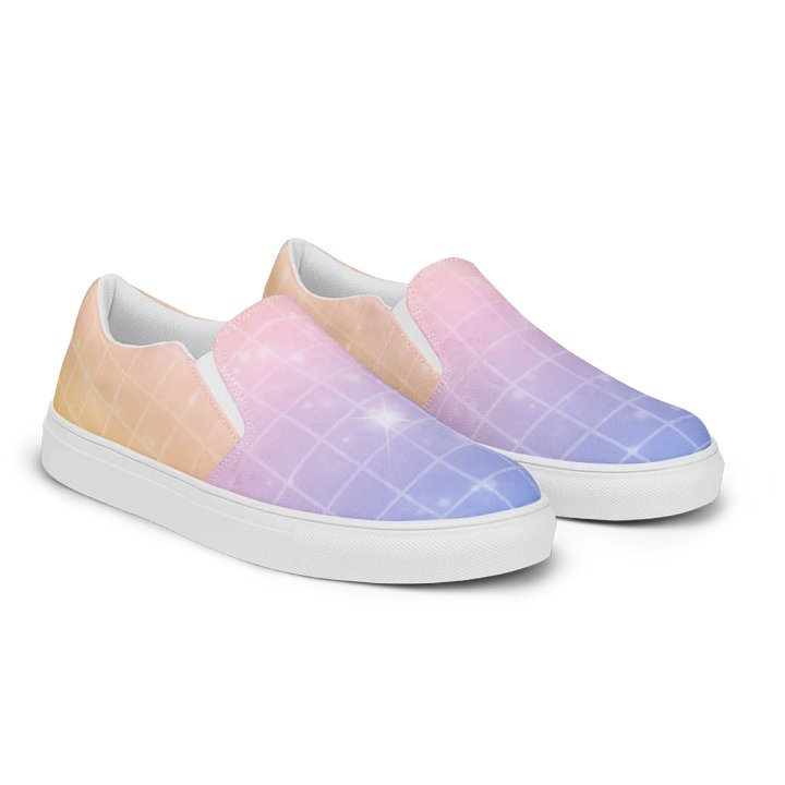 ImaginaryStory Gradient Grid Flats Slip on Loafer shoes product image (2)
