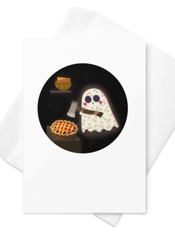 Little Ghost Cherry Pie - Greeting Card product image (2)