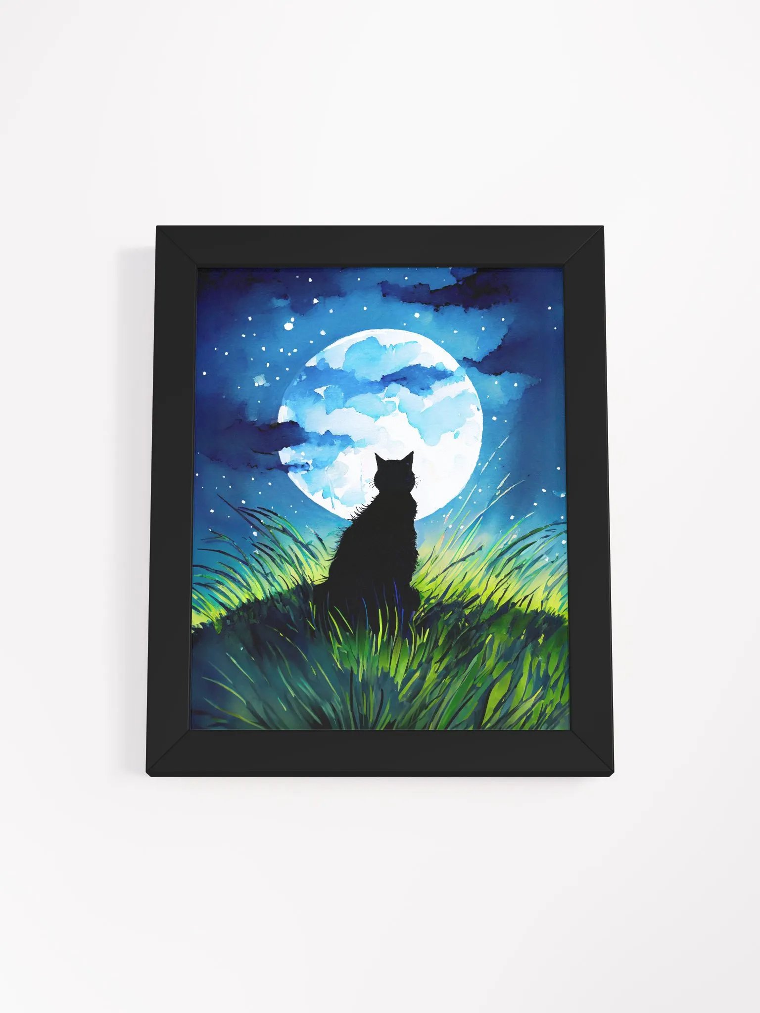 A Cat Sings To The Moon Studio Framed Print product image (1)