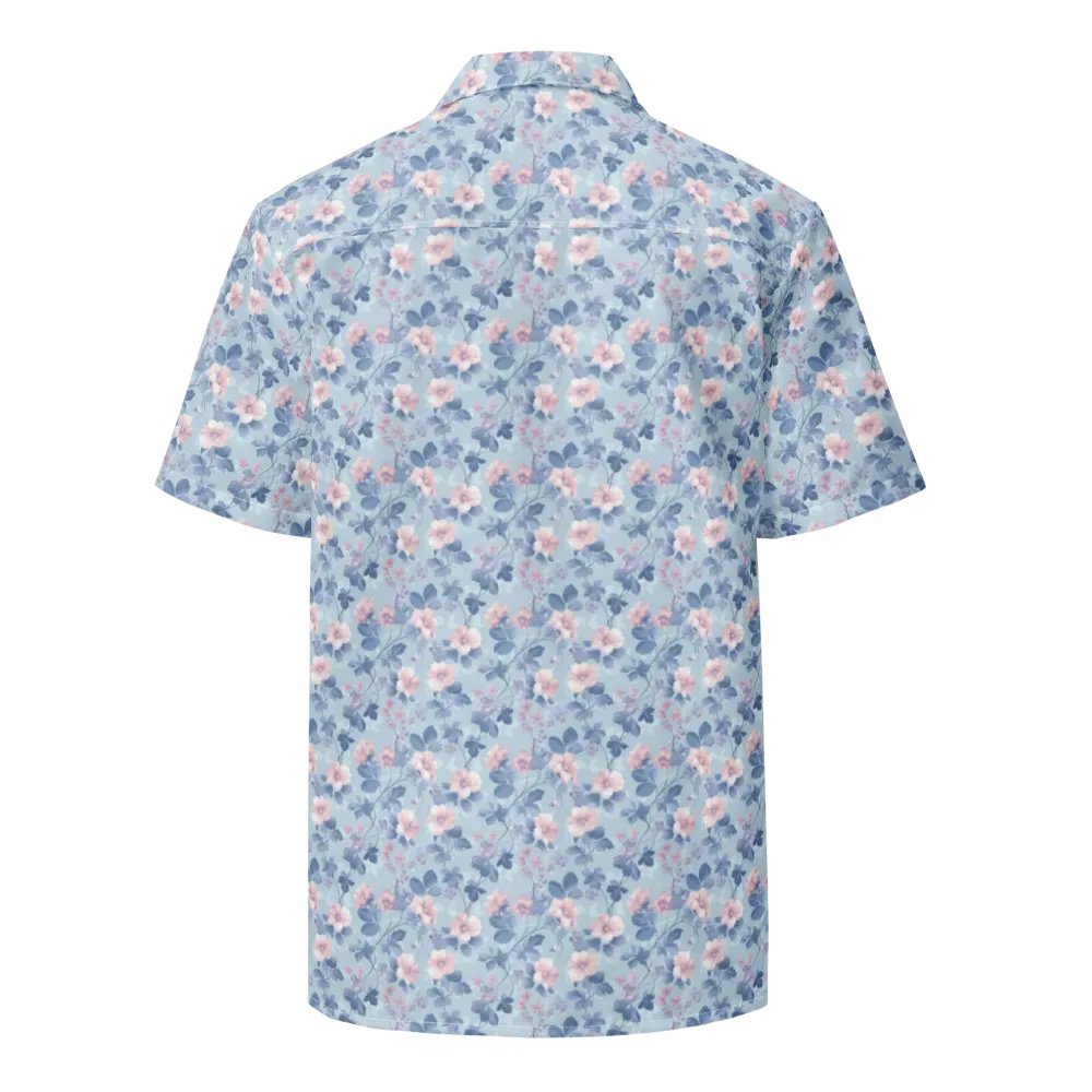 Serene Blue Blossoms Button-Down Shirt product image (2)