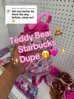 Replying to @reyb555 👀💕 look I found us a #dupe @Five Below 🍓🥹🩷🧸 #starbuckscup #bearcup 🧸💕