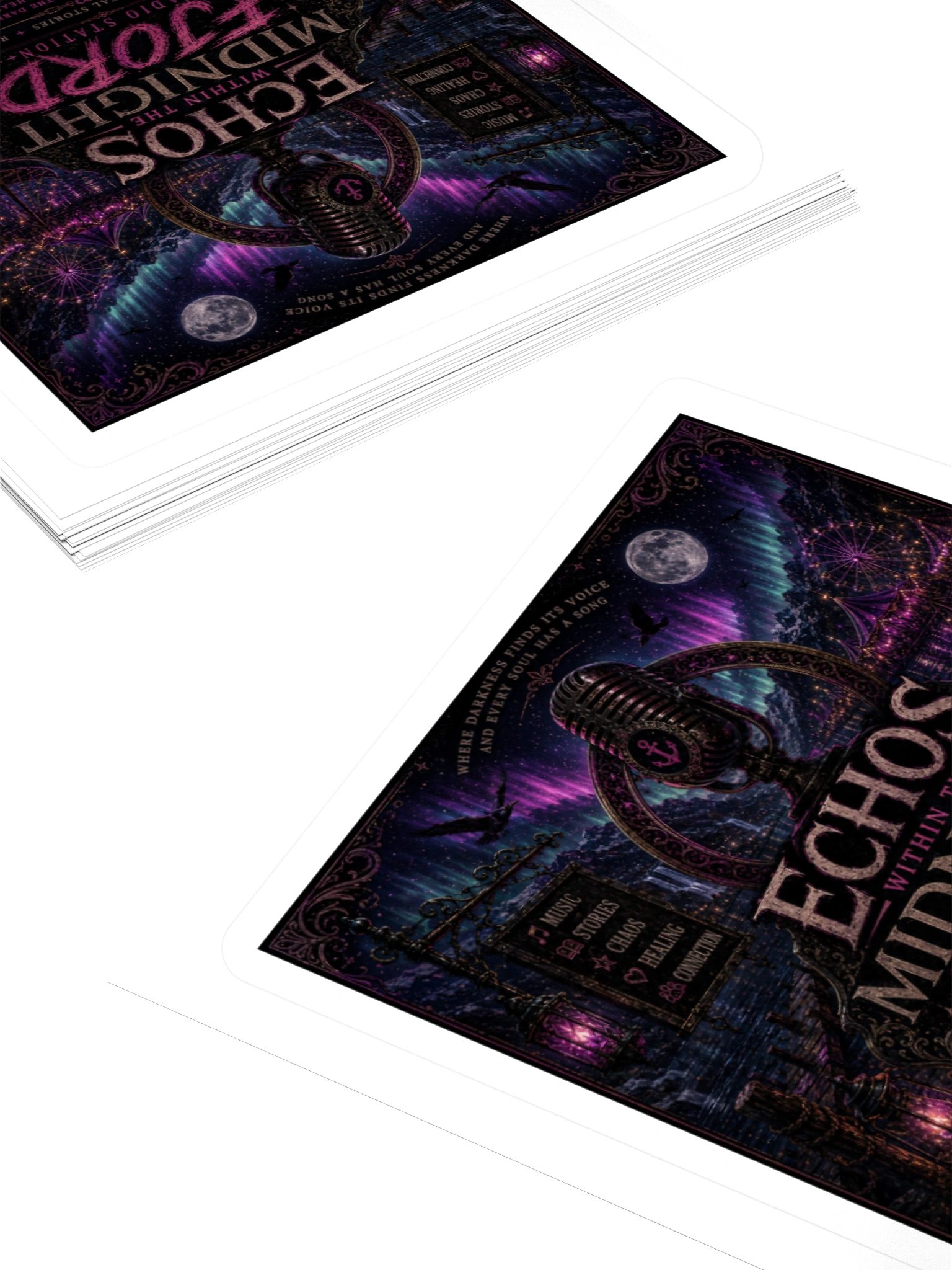 Echoes Within the Midnight Fjord Sticker product image (13)