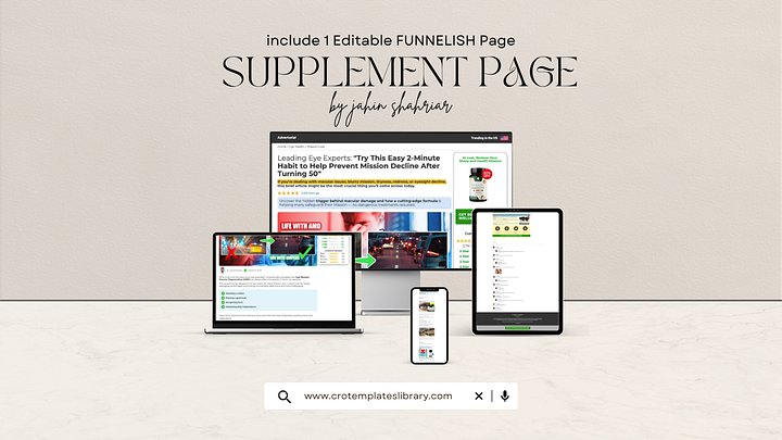 Supplement Funnelish Advertorial Template product image (1)