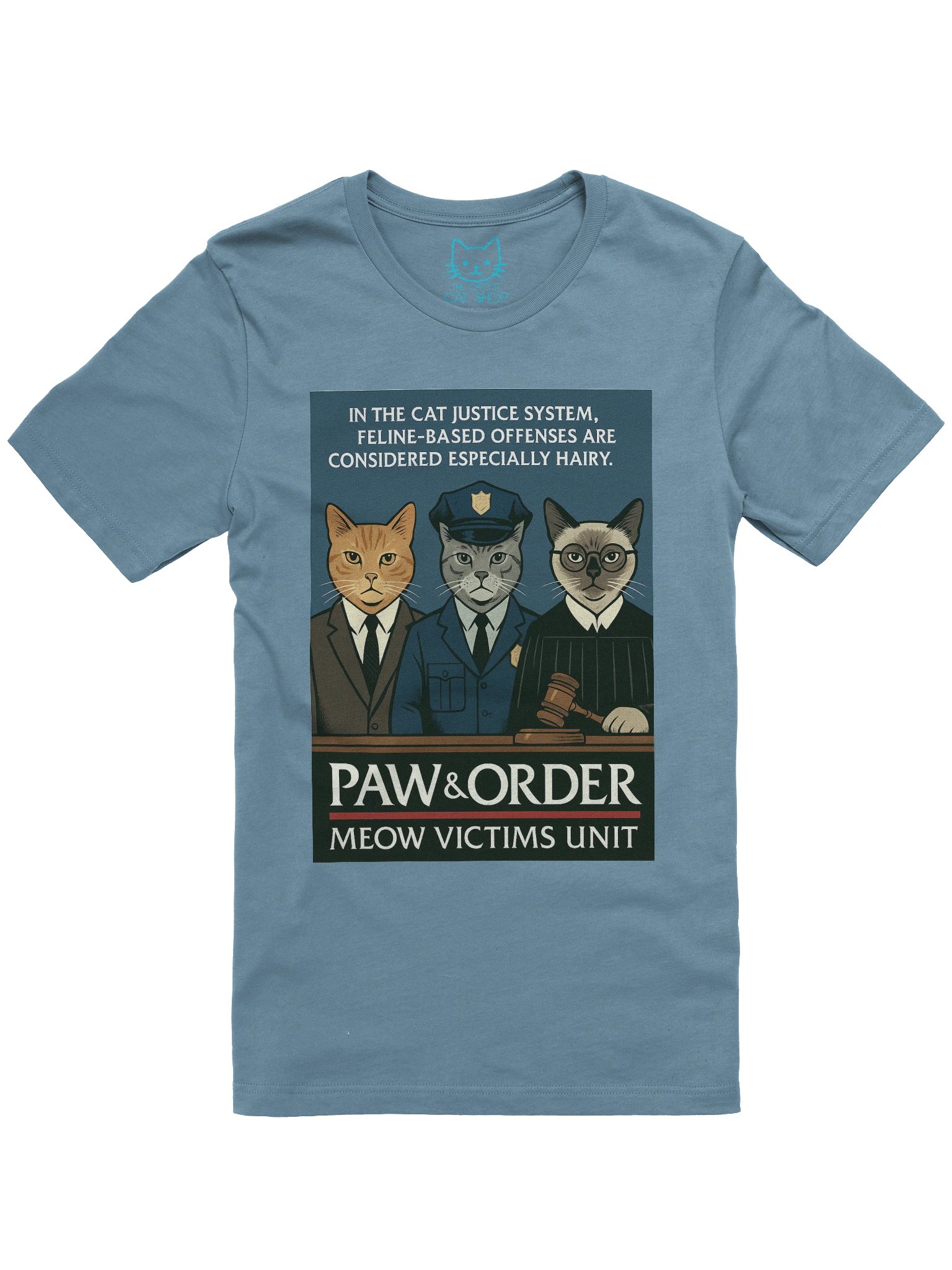 Paw and Order Cat TV Show Parody Concert Tee Fit Unisex T-Shirt product image (49)