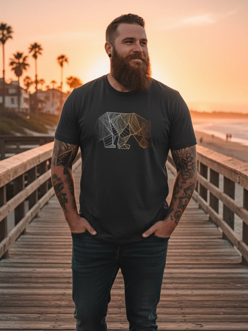 Geometric Bear Pride T-Shirt product image (2)
