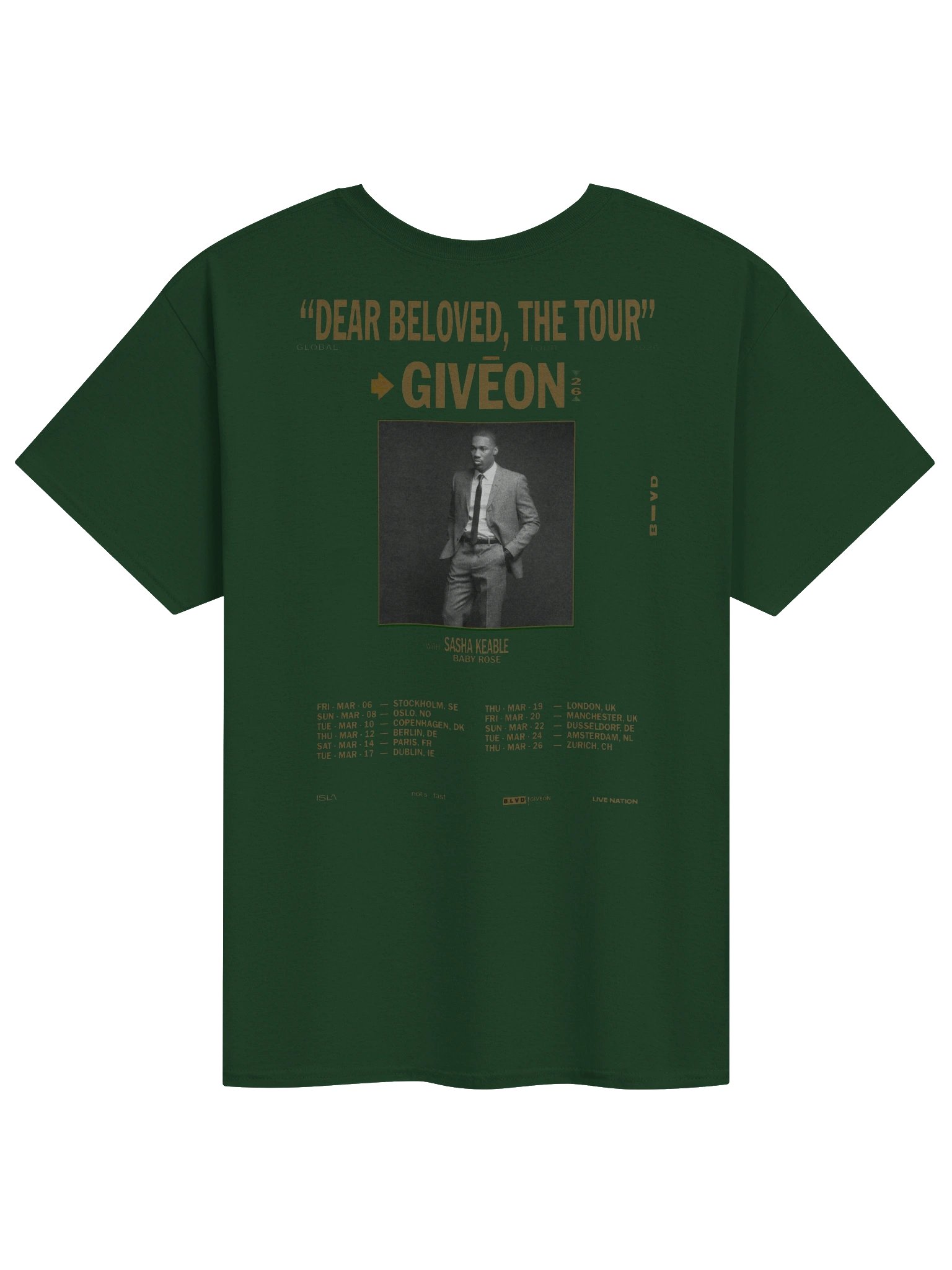 GIVĒON Dear Beloved Global Tour 2026 Merch Tshirt product image (2)