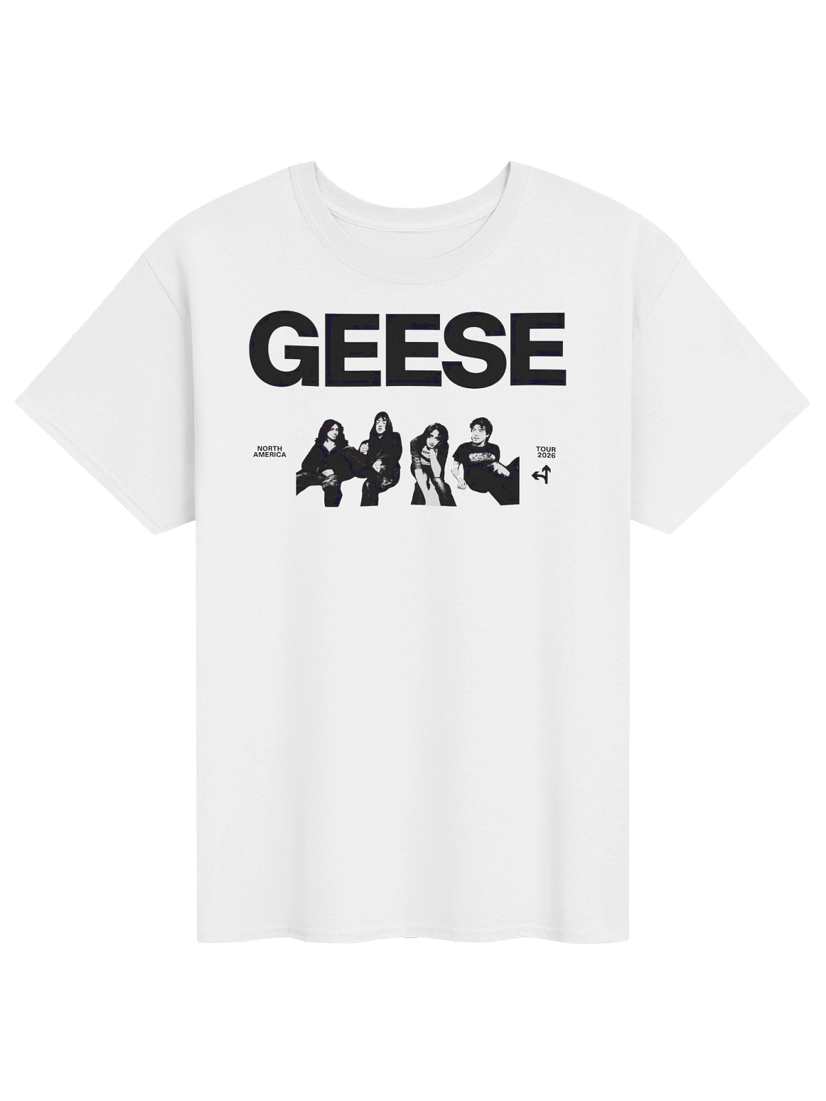 GEESE バンドTシャツ ホワイト 2XL Geese Getting Killed Again Tour 2026 Tshirt | Tshirt Trend Now
