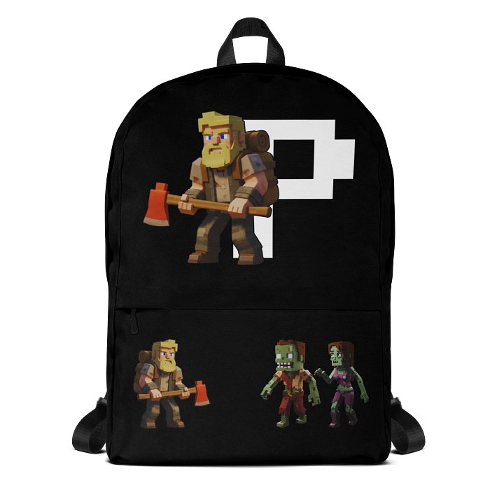 Patient PixelZ All-Over Print Backpack (Black) product image (1)