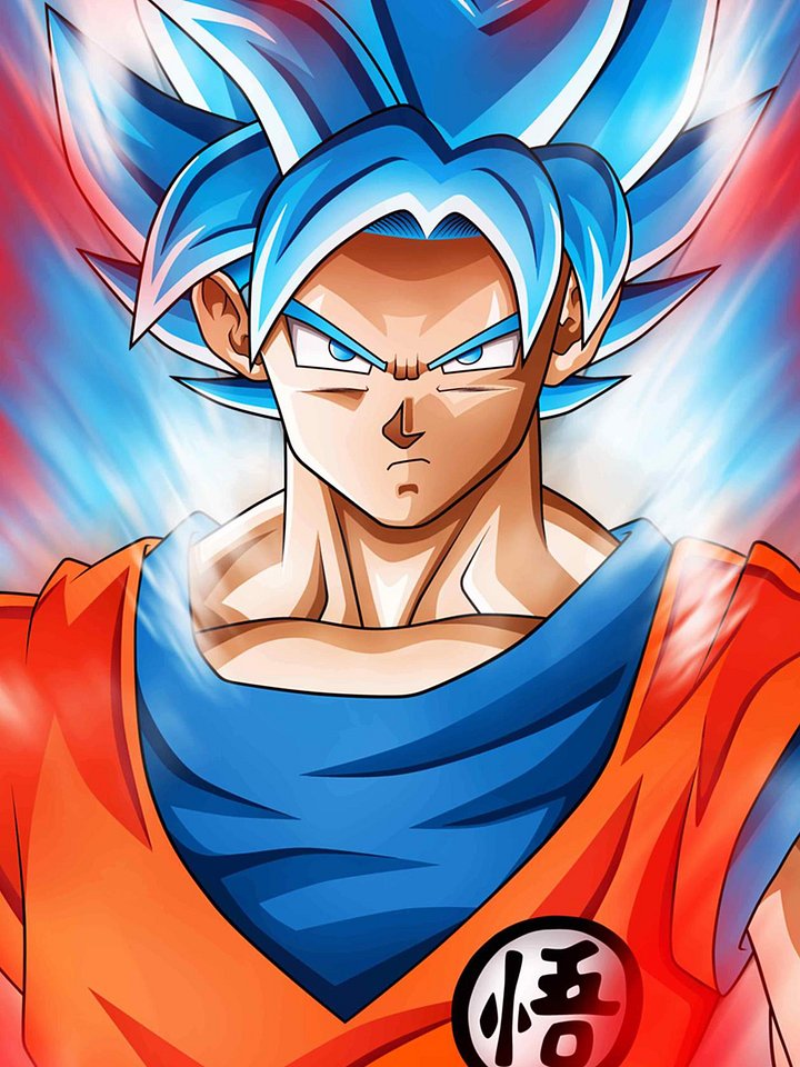 Super Saiyan God Goku Metal Print product image (1)