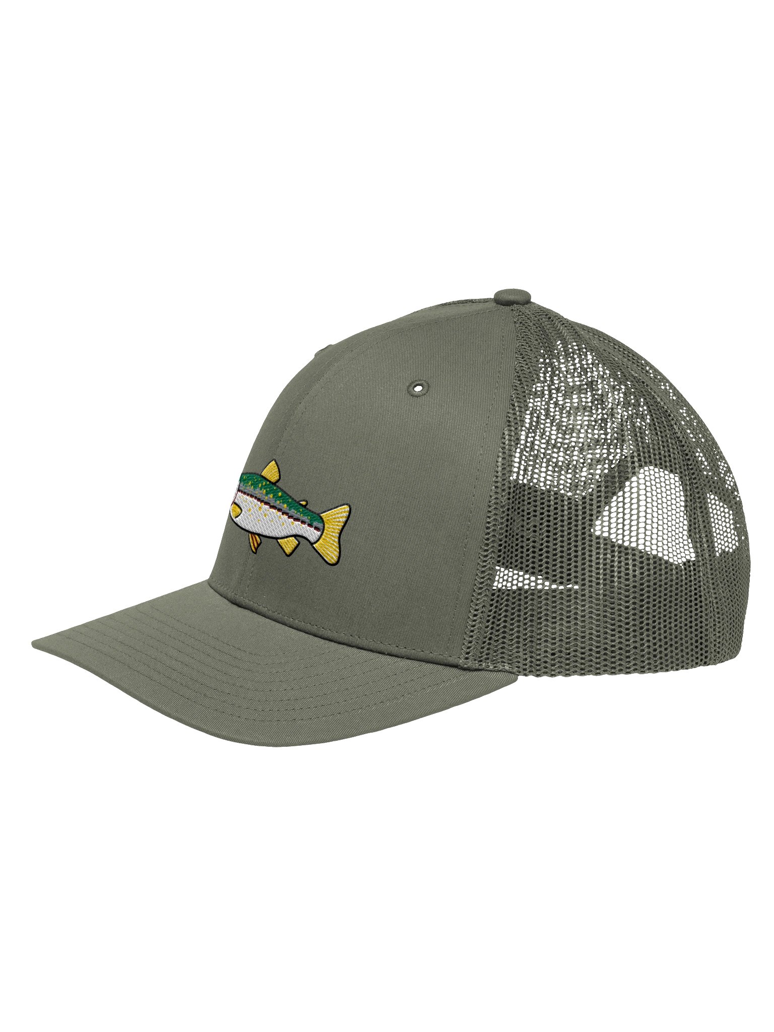 Embroidered Trout Trucker Hat product image (8)