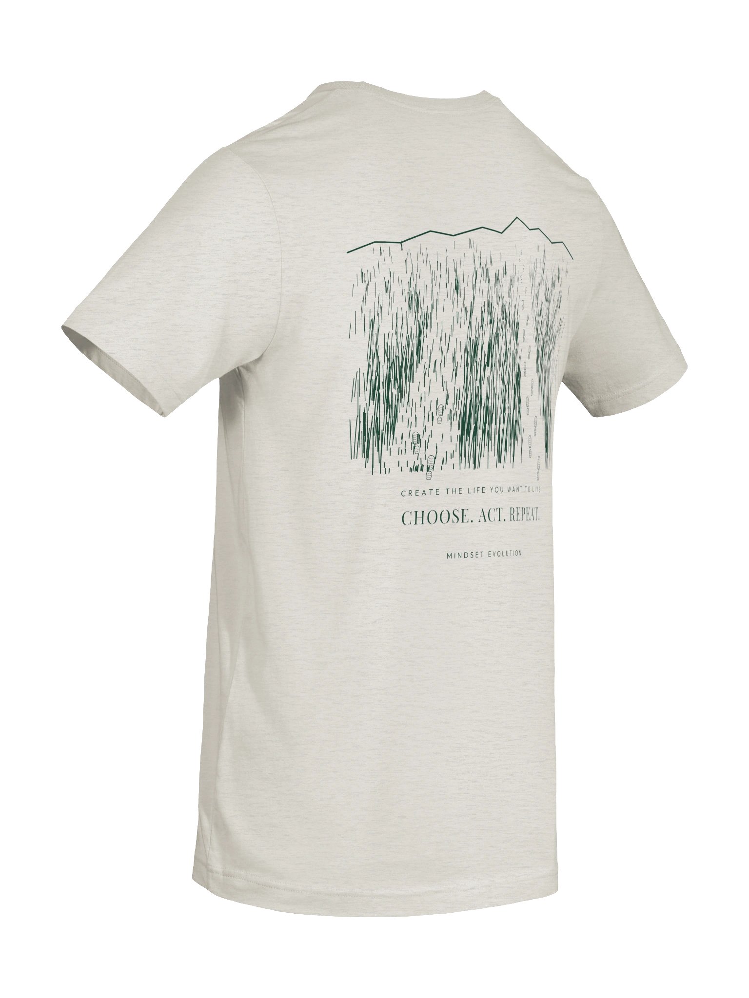 Mindset Evolution — The Consistency Tee (Heather Dust) product image (8)
