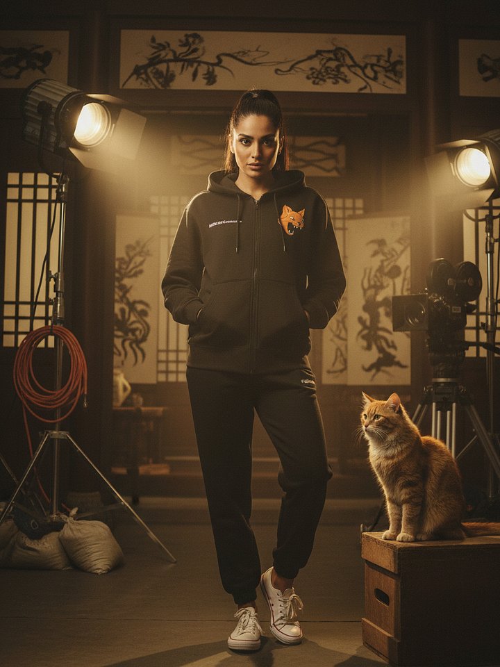 Fury Cat Logo Zip Hoodie Black product image (2)