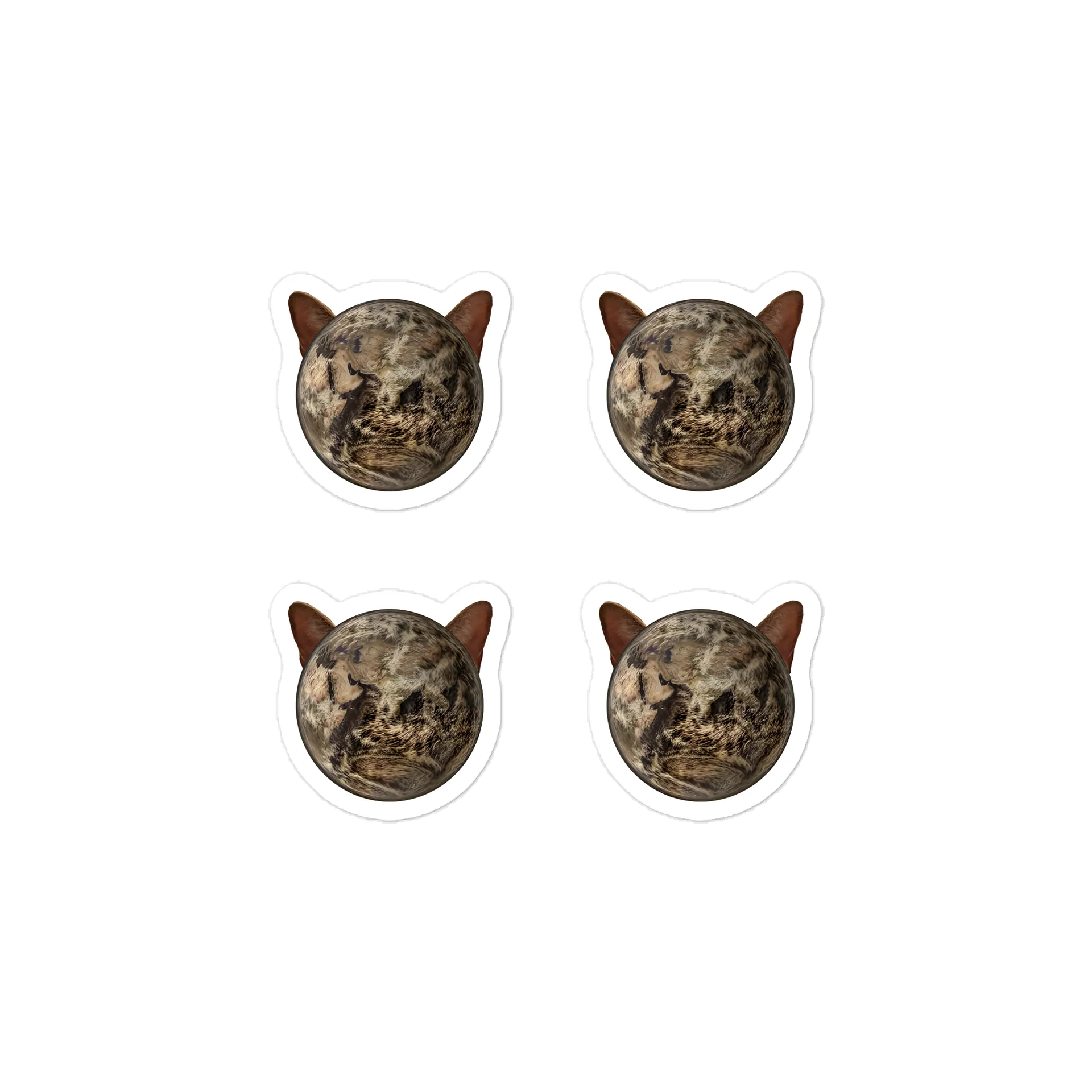 Cat Earth — Outdoor Sticker Four-Pack product image (1)