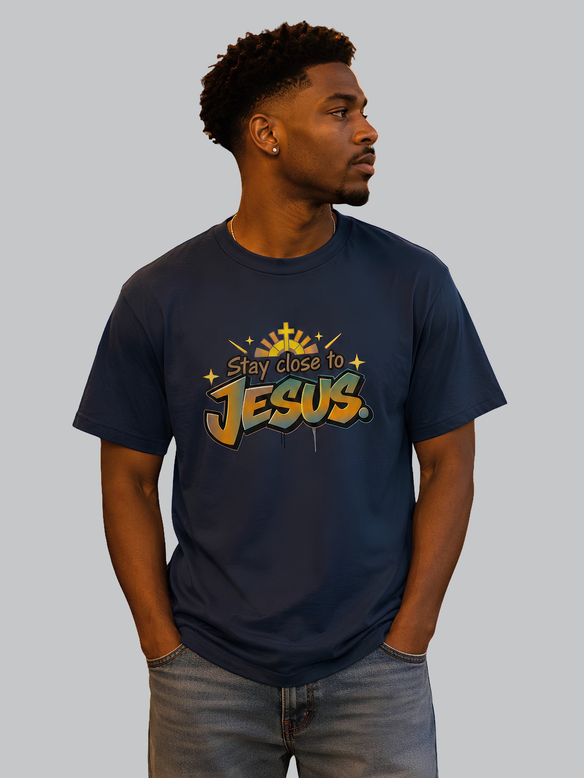 Stay Close to Jesus Graffiti T-shirt product image (5)
