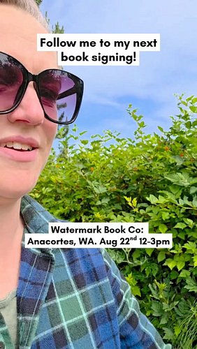 Follow me to my next book signing!

@watermarkbookco Saturday, August 22nd from 12-3pm.

I'll have bookmarks, stickers, and t...