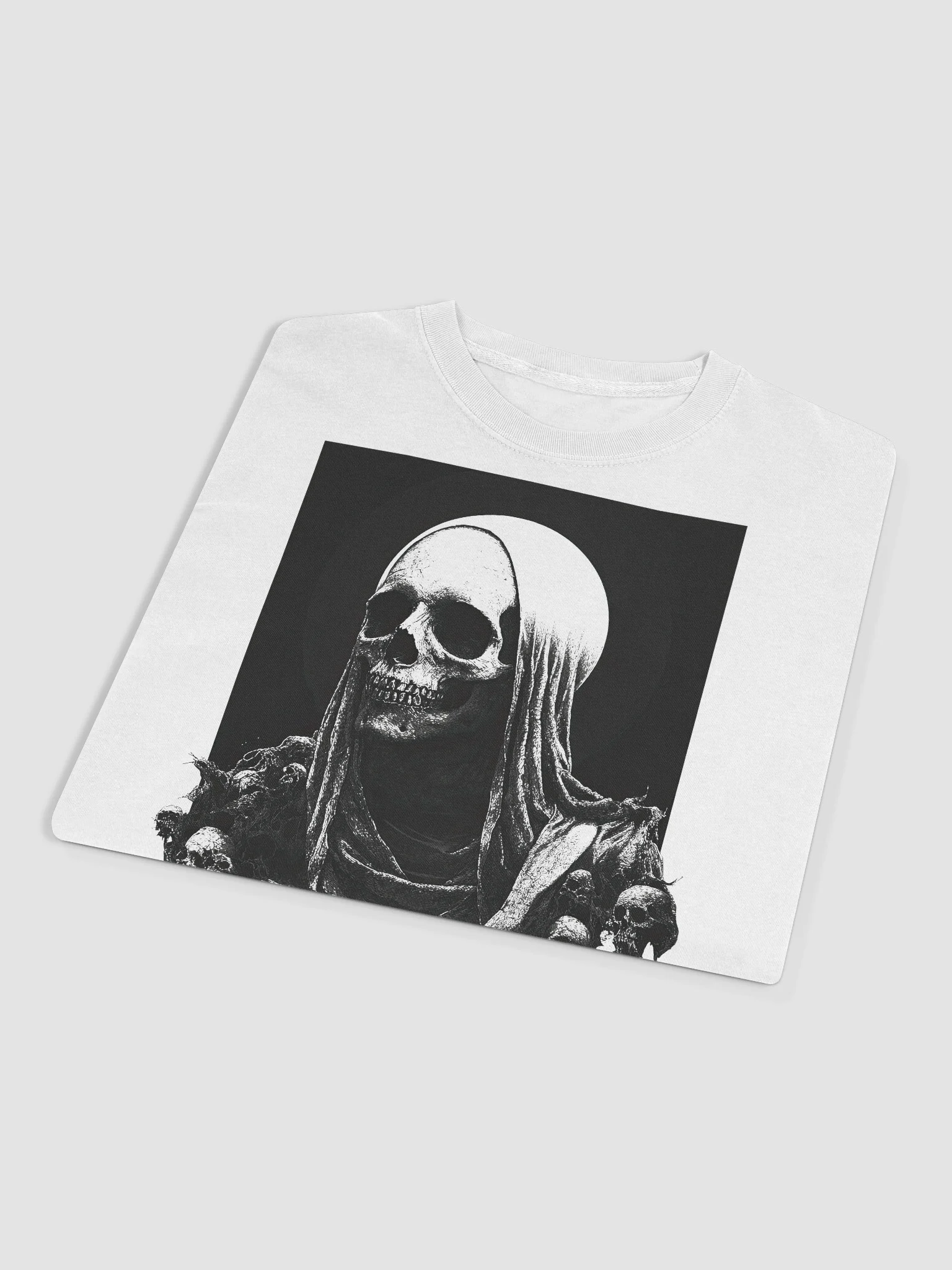 Skeletal Portrait Frame White Long Sleeve Shirt product image (3)