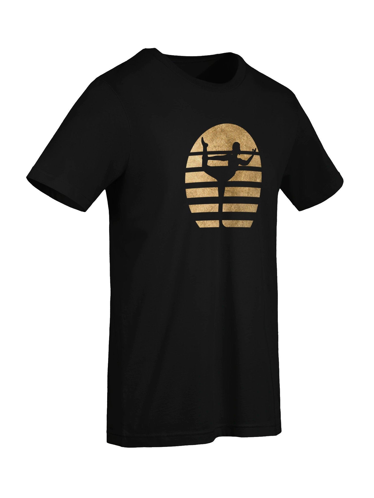 Gold Yoga Pose Silhouette Tee product image (7)