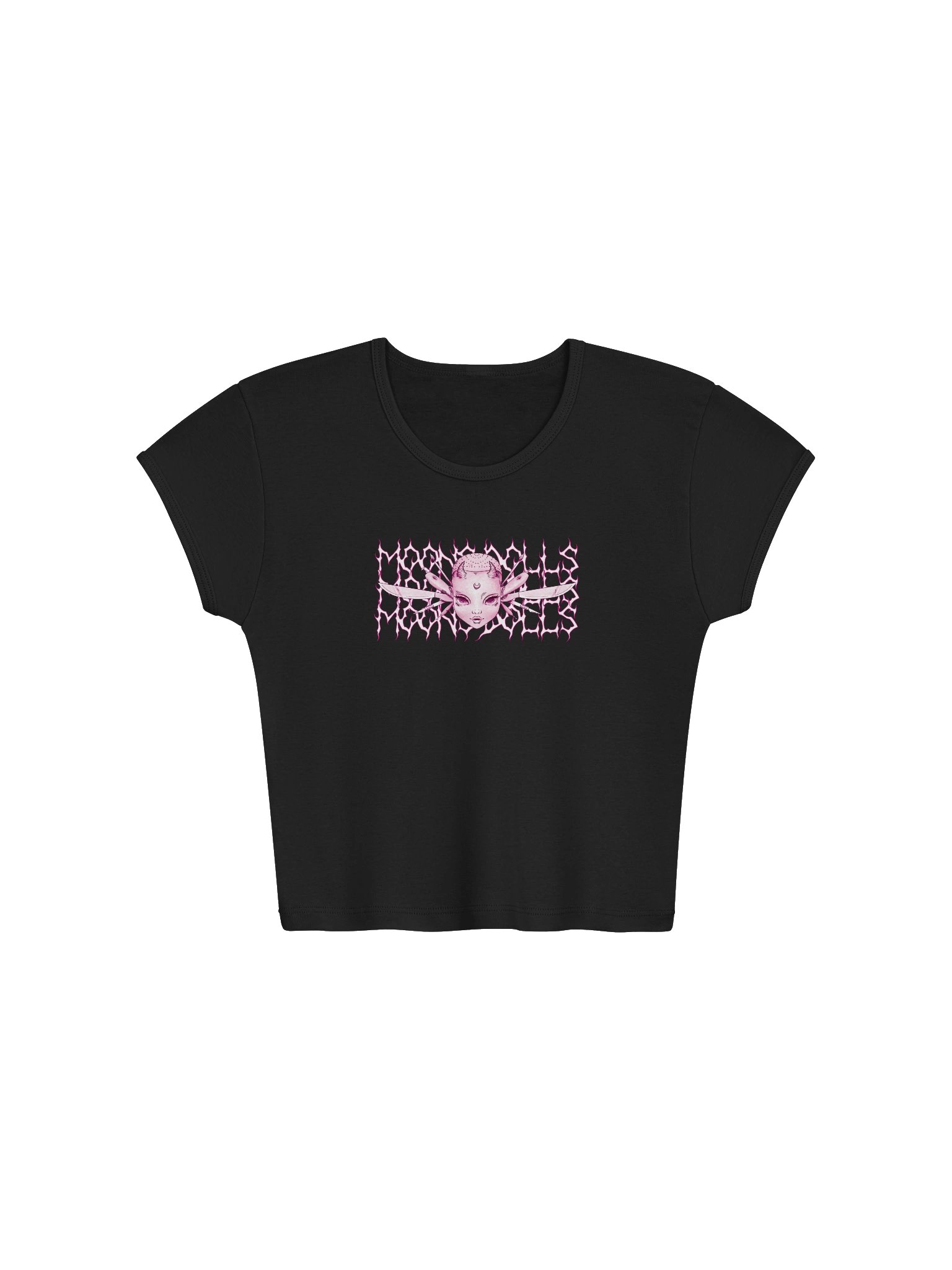 'moonsdolls metal (doll) head' baby tee (dark version) product image (2)