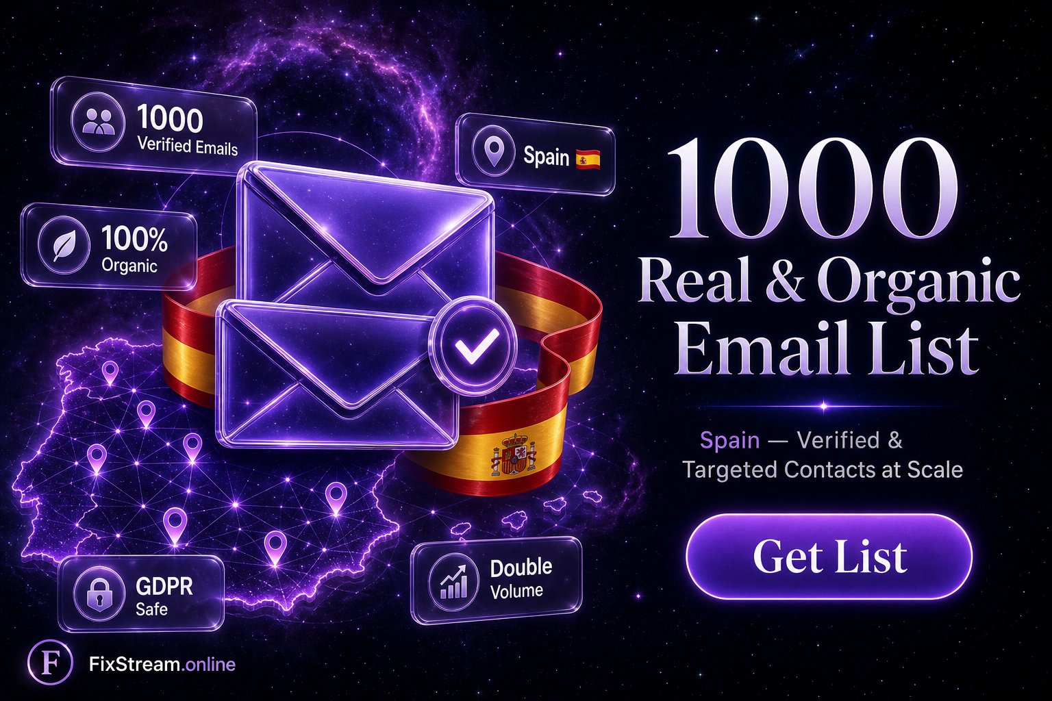 1000 Real & Organic Email List (Spain) product image (1)