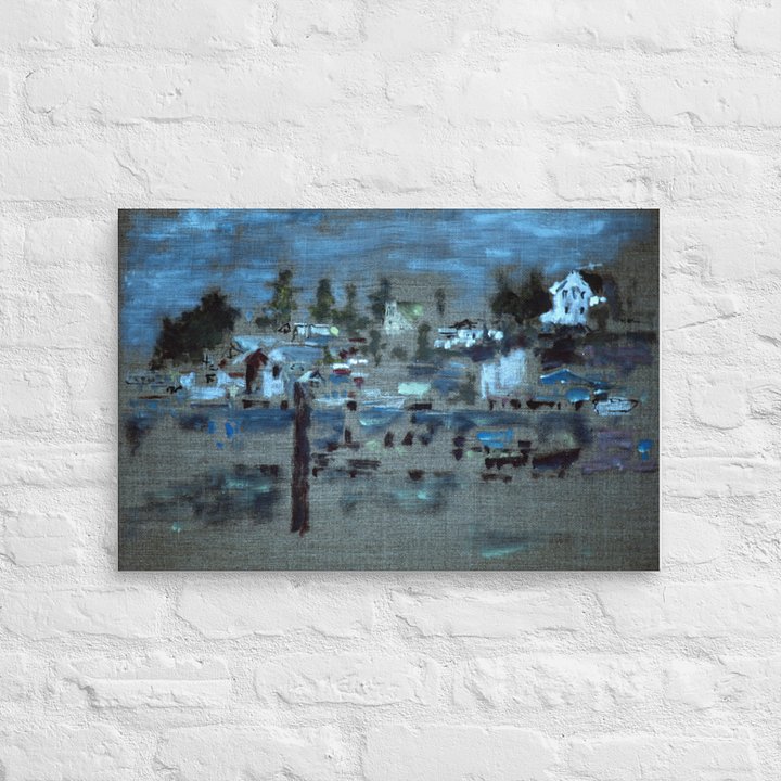 La Conner, WA from Swinomish Reservation (1988) on canvas ("16 x 24") product image (2)