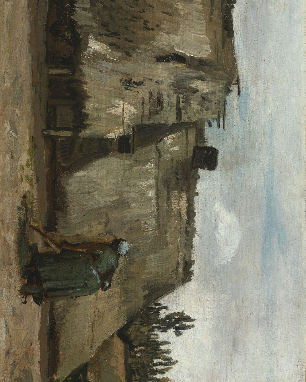 Van Gogh, A Peasant Woman Digging in Front of Her Cottage — Fine-Art Poster product image (1)