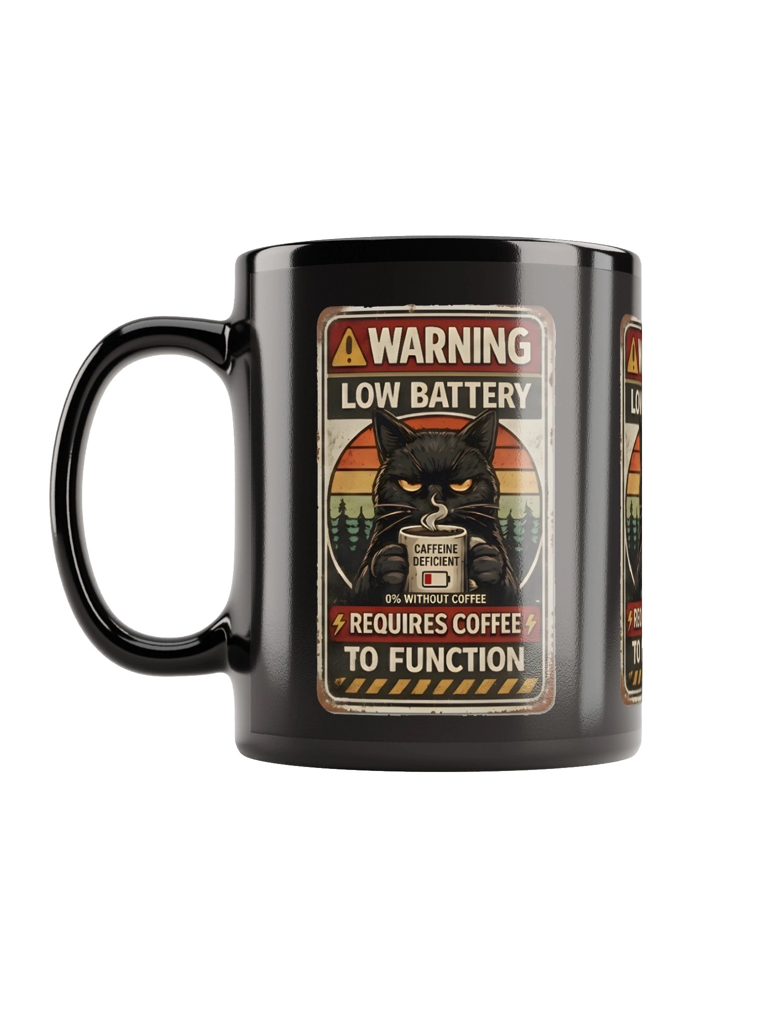 Warning: Low Battery – Requires Coffee Mug product image (1)