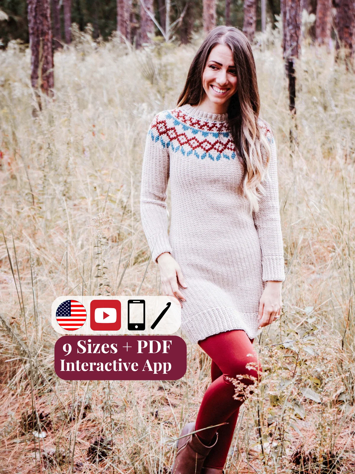 Arizona Crochet Sweater Dress (9 Sizes) product image (1)