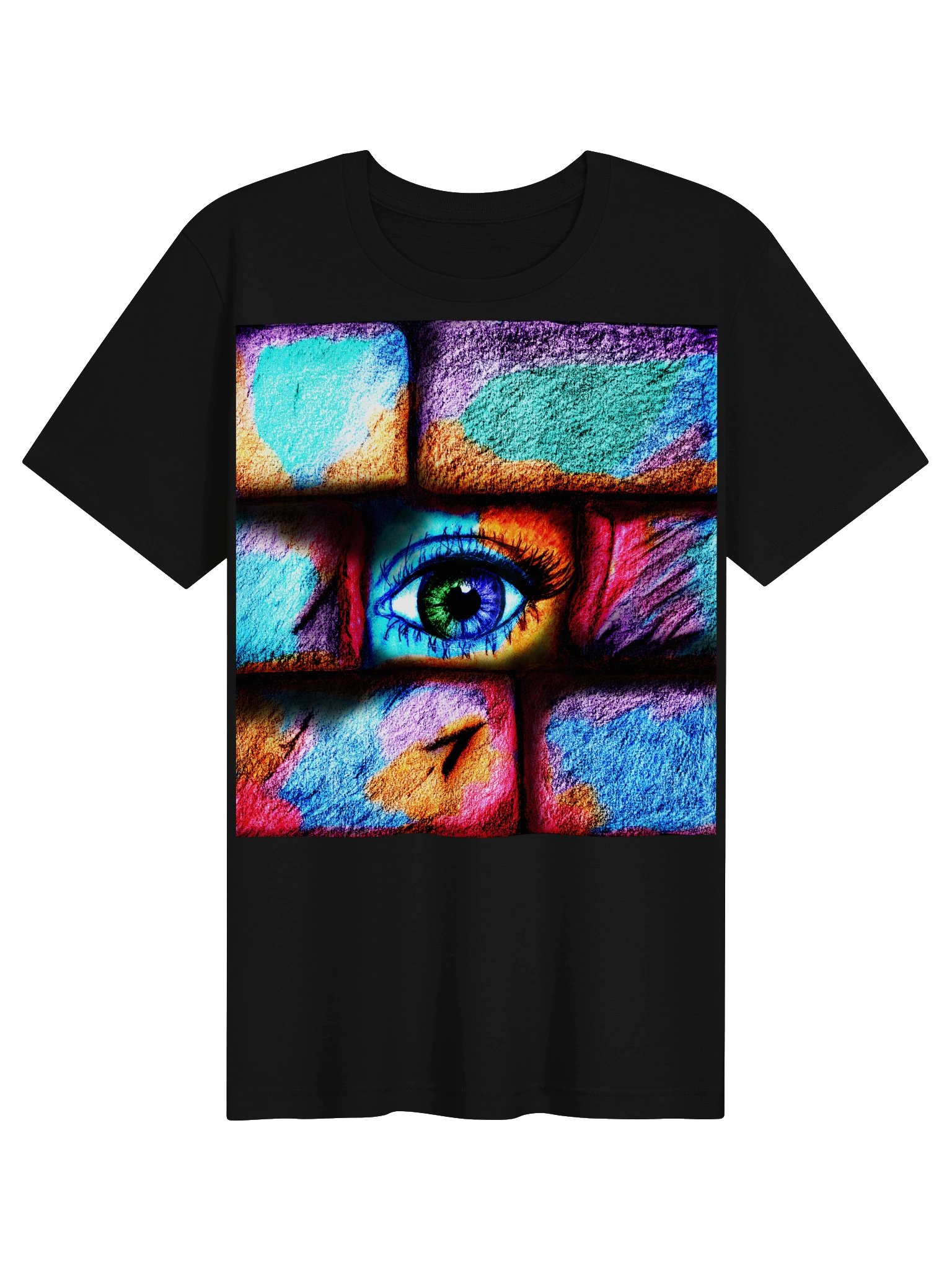 "Eye behind wall" T-Shirt. Unisex Bella+Canvas Supersoft T-Shirt product image (1)