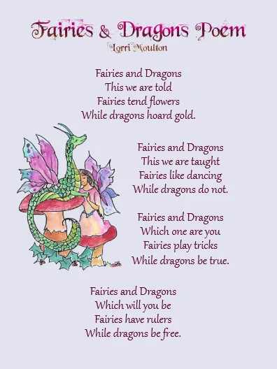 Fairies & Dragons Poem product image (1)