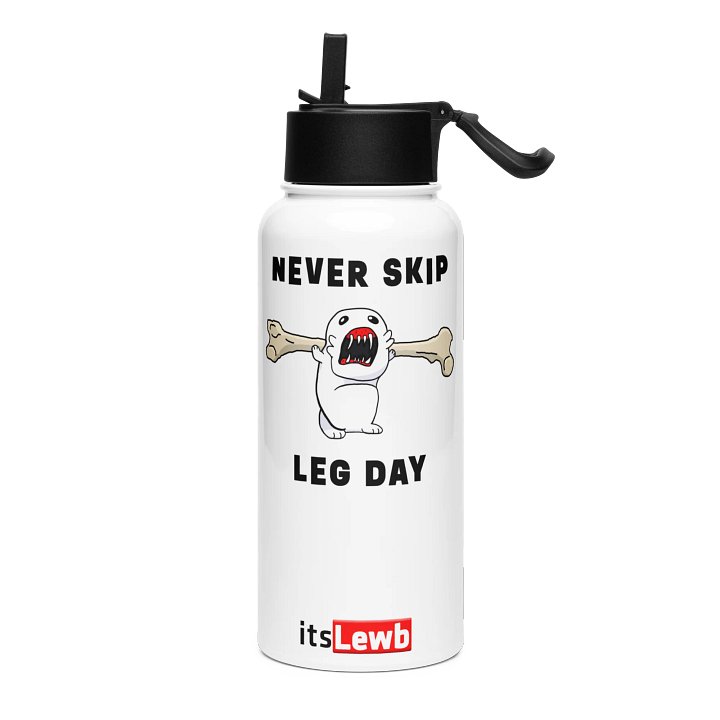 Never Skip Leg Day - Stainless Steel Water Bottle product image (1)