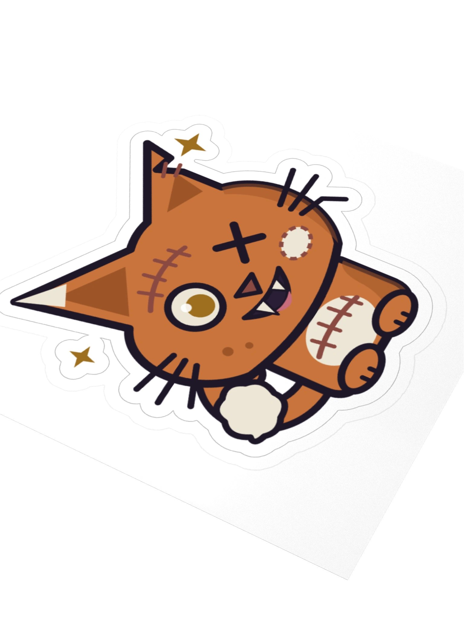 Kitsune Nyanbie Fox Zombie Cat Laptop Sticker, 3 Inch product image (3)