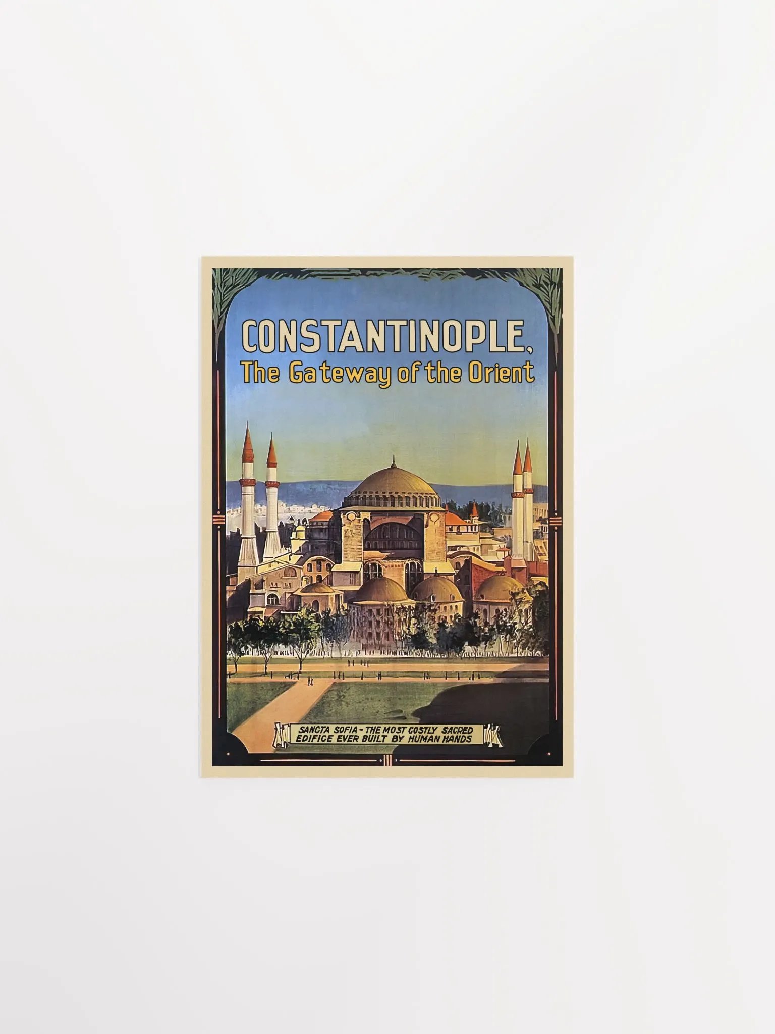 Constantinople, Istanbul, Turkey, 1910s — retro vintage travel poster, retro travel art, retro travel wall art product image (6)