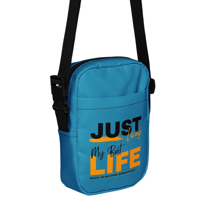 Cyan "JUST LIFE" Everyday Crossbody Bag product image (1)
