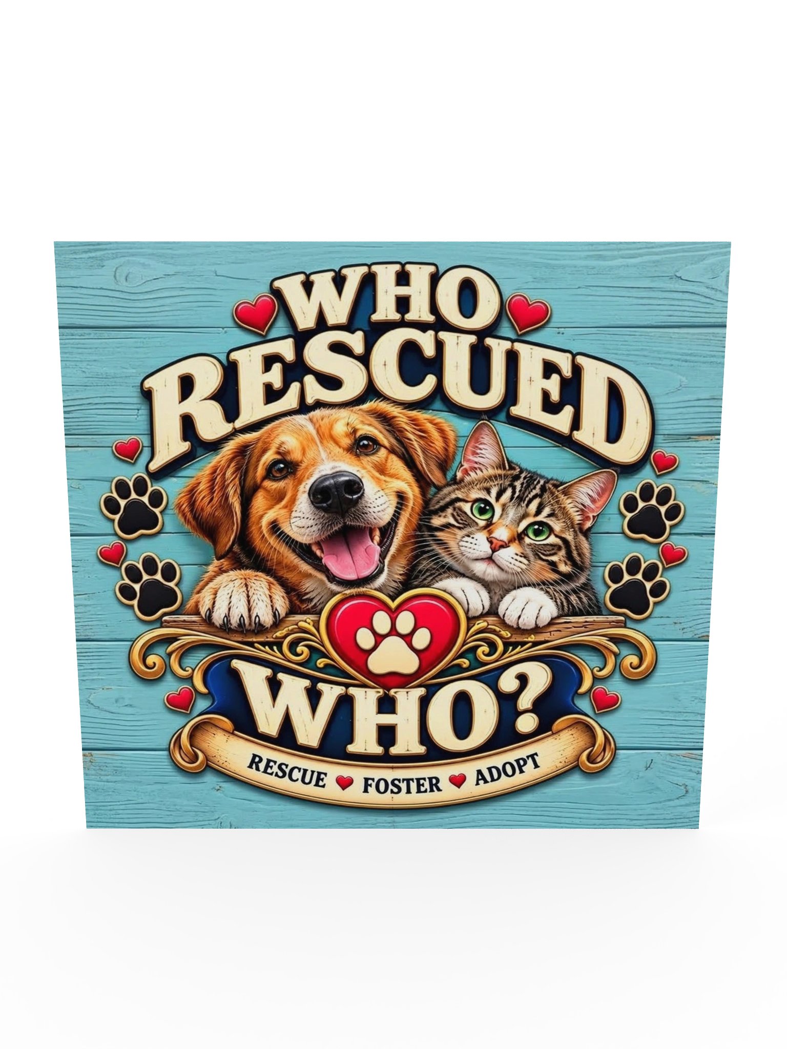 Who Rescued Who? Rescue, Foster & Adopt Poster product image (5)