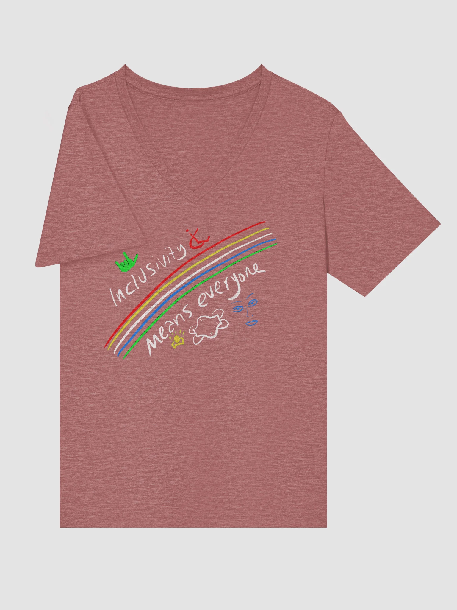 Inclusivity Means Everyone V-Neck Tee product image (20)