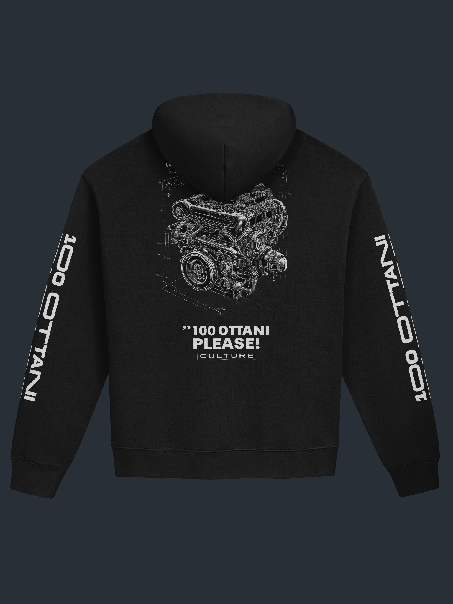 100 Ottani Please!™ Premium Oversized Racing Streetwear Hoodie | Afterburn Edition product image (1)