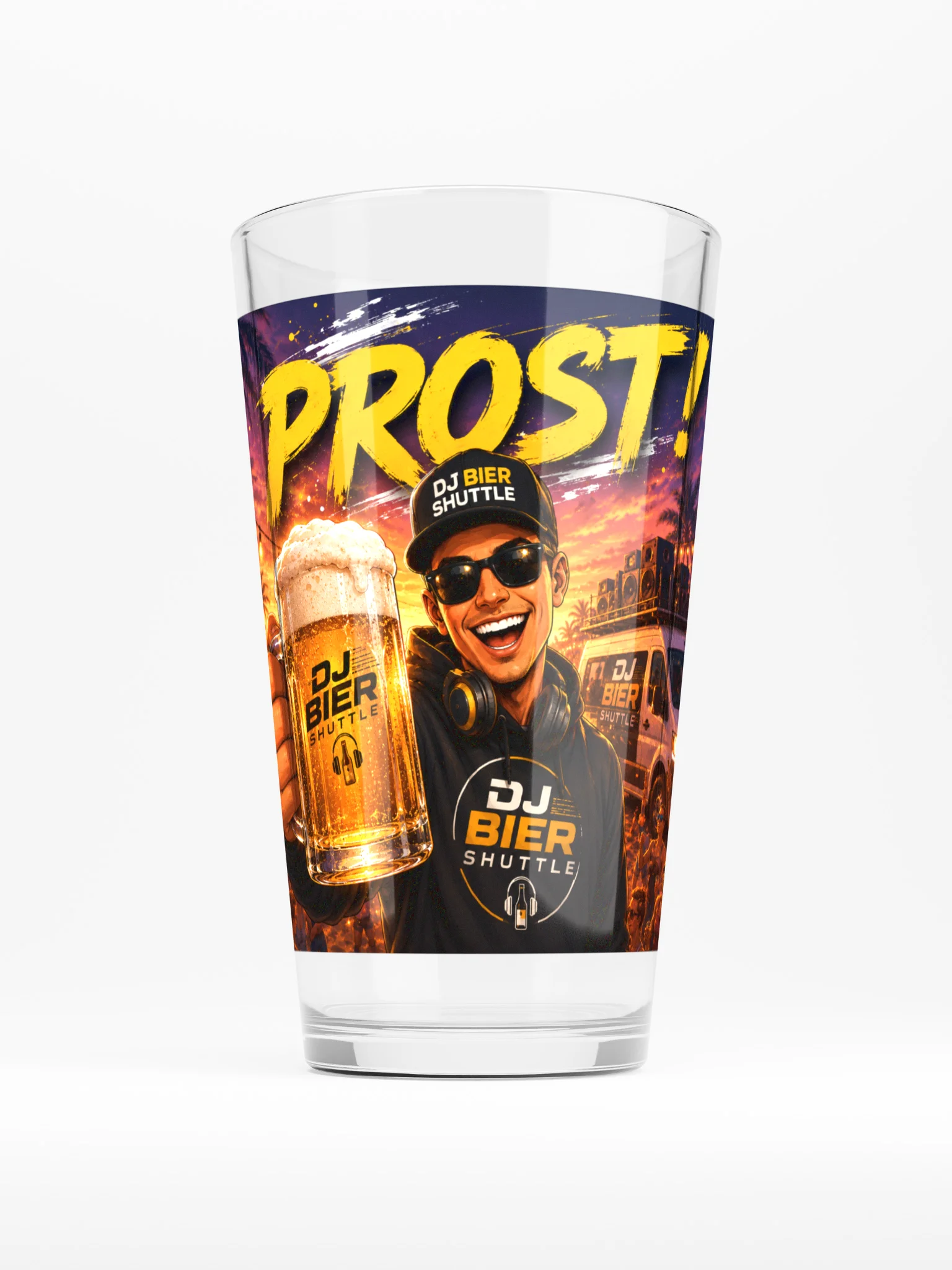 DJ Beer Shuttle beer glass "Prost" product image (1)