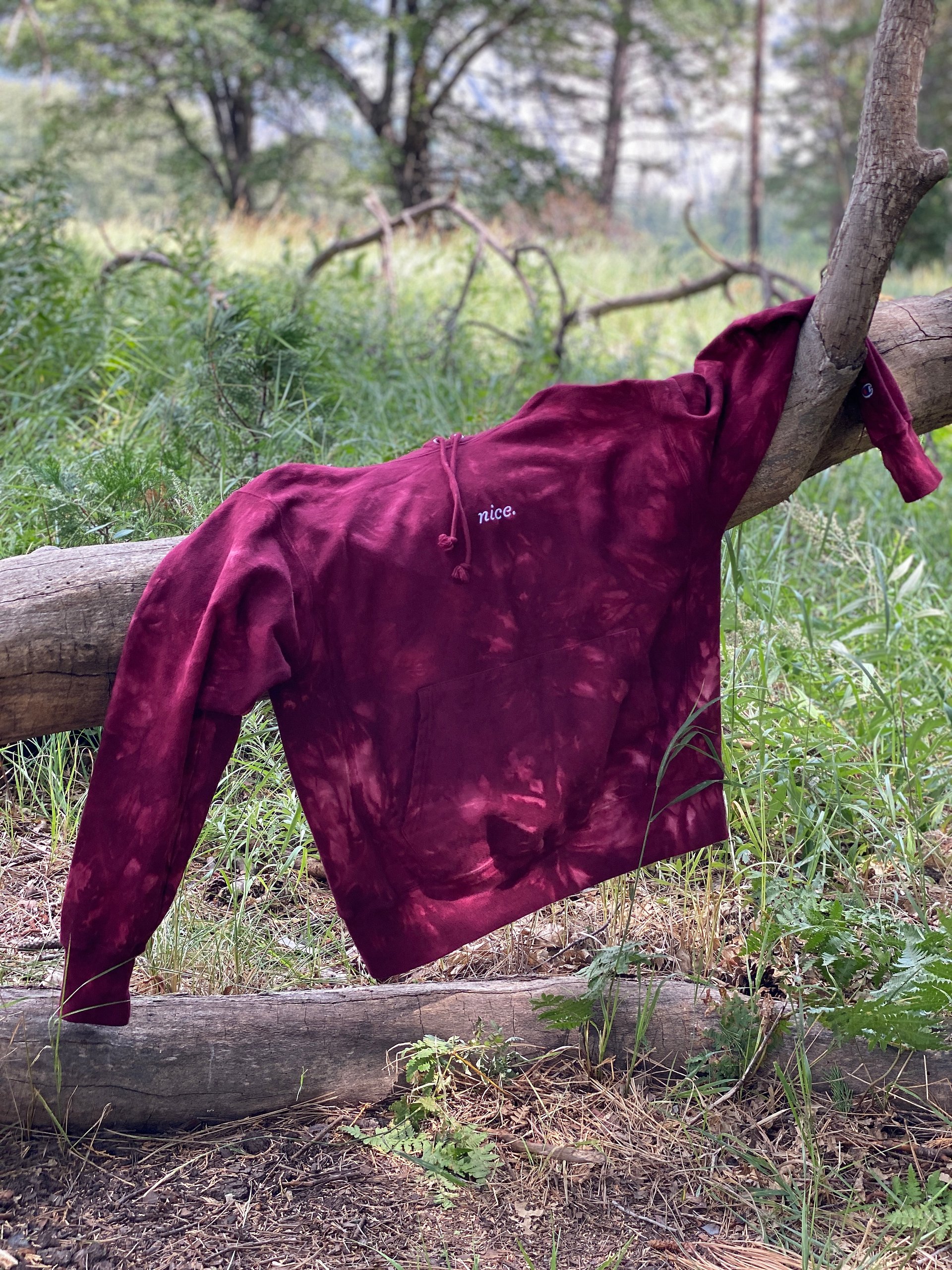 Champion Tie Dye 'Nice.' Signature Hoodie (Red) product image (6)