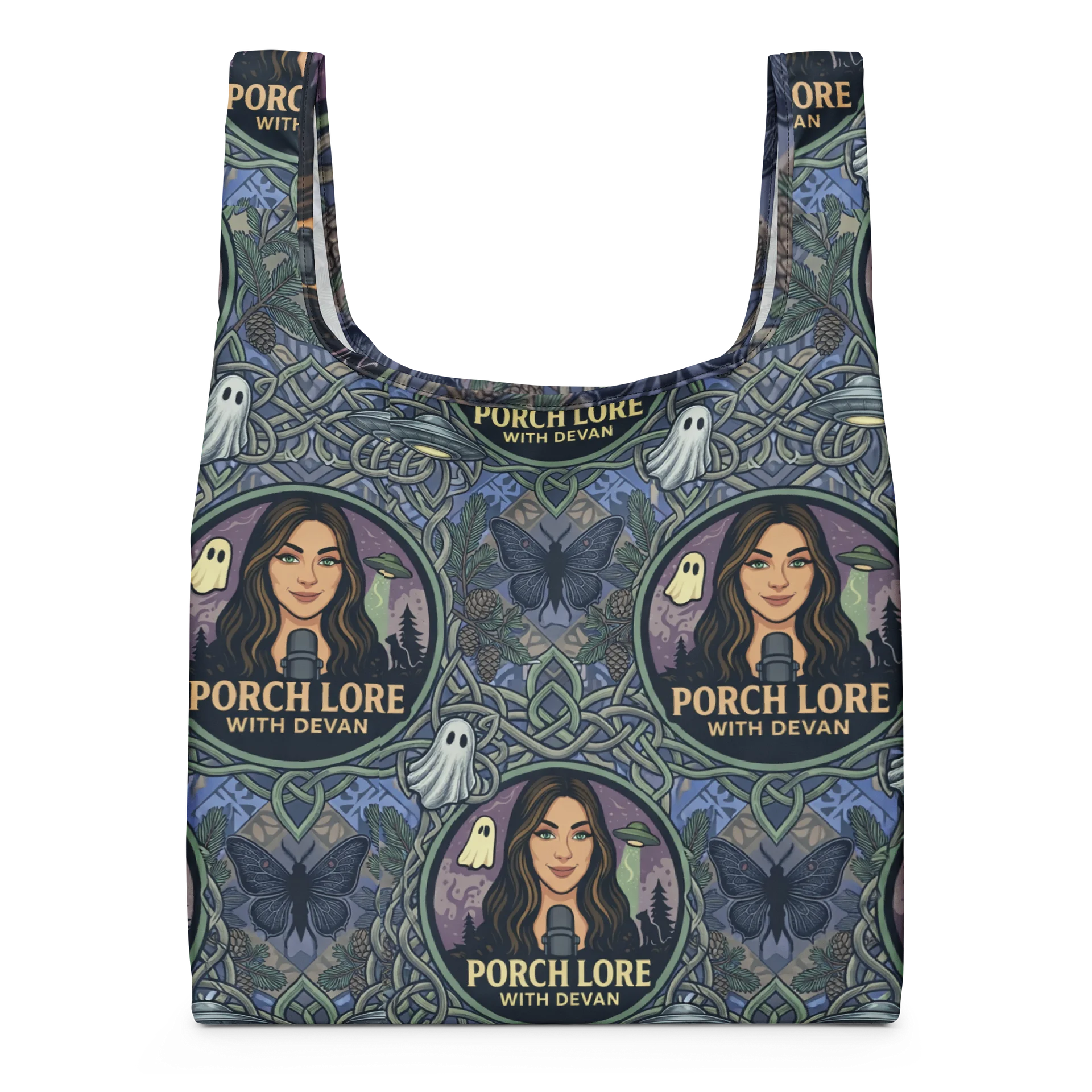 PORCH LORE DEVAN PERIWINKLE MOTH SHOPPING BAG product image (3)