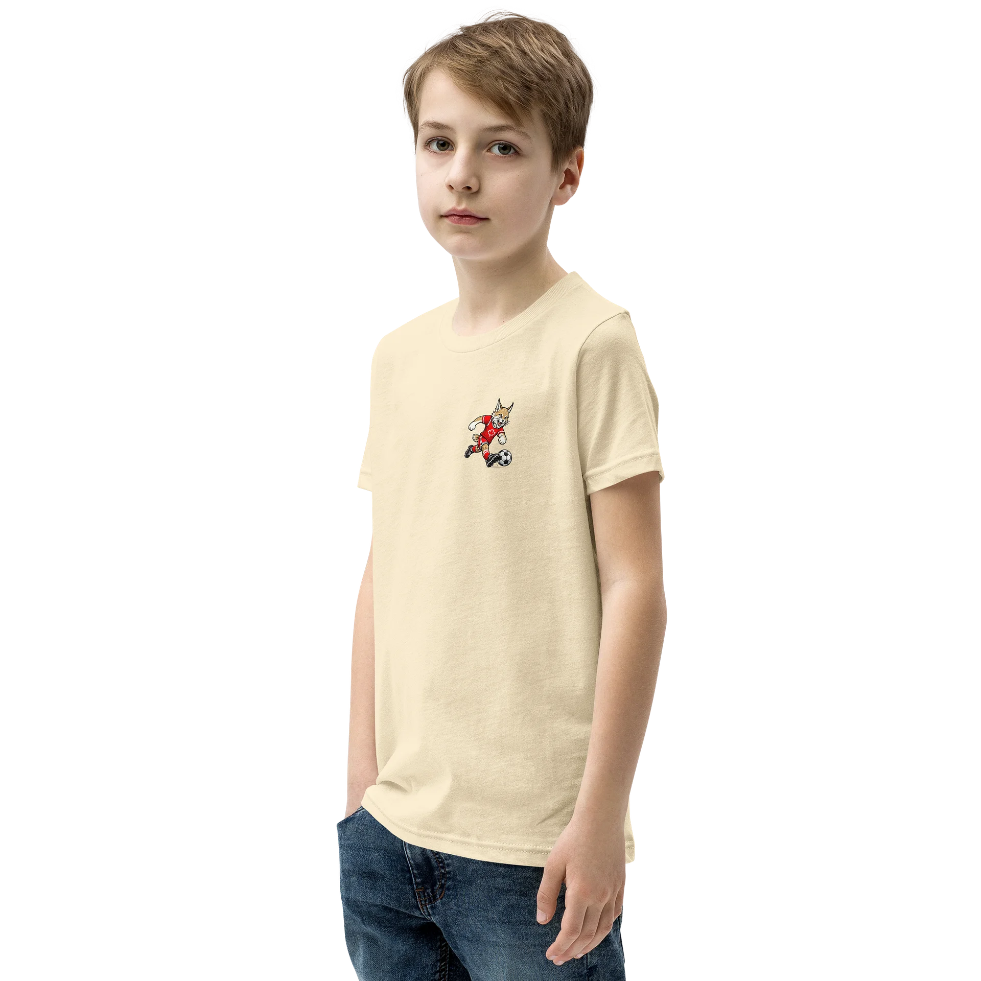 Lynx Soccer Player T-Shirt for Kids | The Wild Games product image (18)
