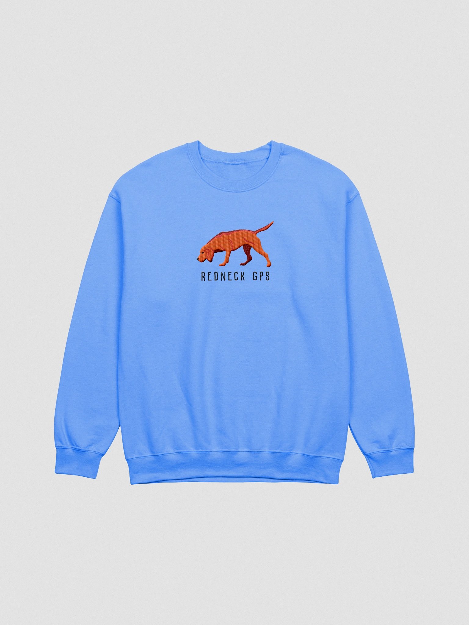Redneck GPS Sweatshirt (Embroidered) of a Redbone Coonhound product image (4)