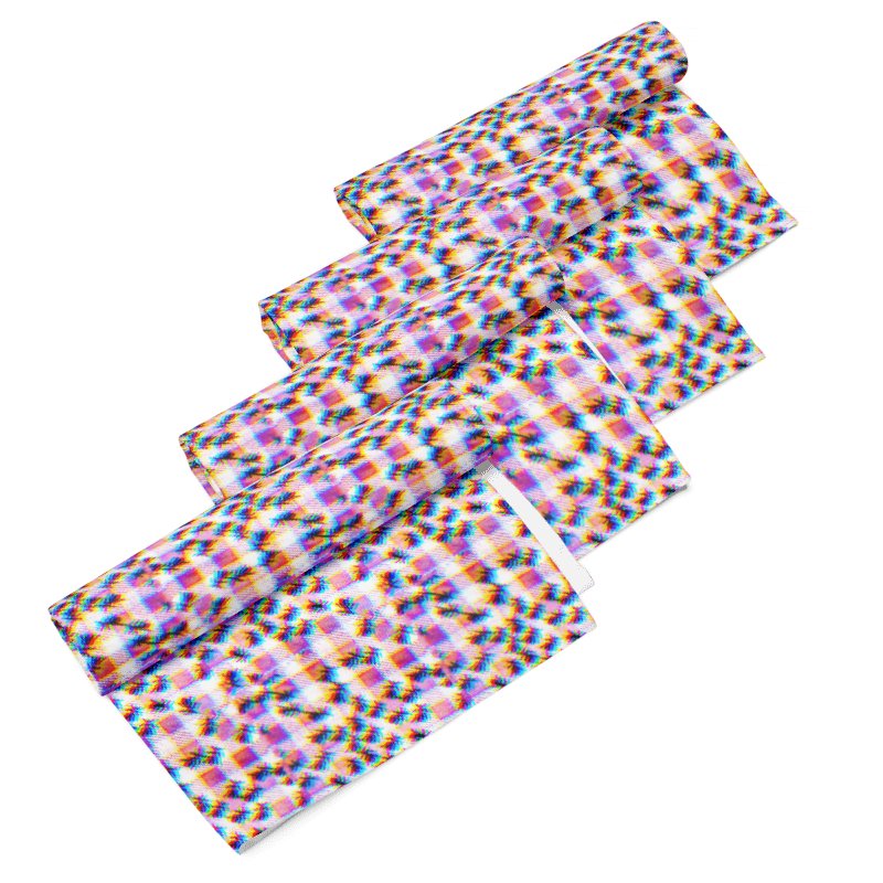 “ant picnic” glitchy pixel ants gingham napkins product image (1)